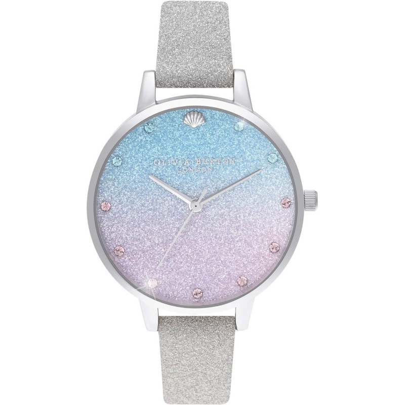 Olivia Burton Womens Quartz Watch, Analog And Leather, Ob16Us49, Silver, Strap