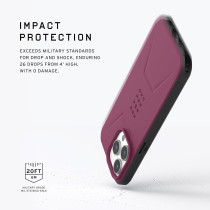Urban Armor Gear Uag Case Compatible With Iphone 15 Pro Case 6.1 Inch Civilian Bordeaux Built In Magnet Compatible With Magsafe Charging Rugged, 114275119049