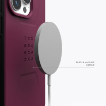 Urban Armor Gear Uag Case Compatible With Iphone 15 Pro Case 6.1 Inch Civilian Bordeaux Built In Magnet Compatible With Magsafe Charging Rugged, 114275119049