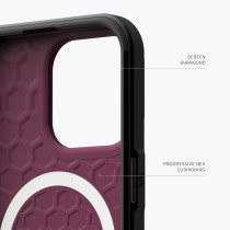 Urban Armor Gear Uag Case Compatible With Iphone 15 Pro Case 6.1 Inch Civilian Bordeaux Built In Magnet Compatible With Magsafe Charging Rugged, 114275119049