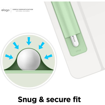Elago Pencil Holder Compatible With Apple Pencil Pro, Apple Pencil 1St And 2Nd Generation And Usb-C, Strong Adhesive Sleeve, Pastel Green, Eapen-Hold-Pgr