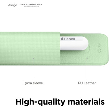Elago Pencil Holder Compatible With Apple Pencil Pro, Apple Pencil 1St And 2Nd Generation And Usb-C, Strong Adhesive Sleeve, Pastel Green, Eapen-Hold-Pgr