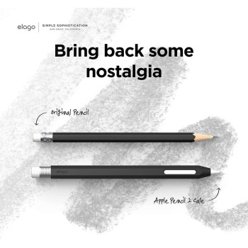 Elago Classic Pencil Case Compatible With Apple Pencil 2Nd Generation Cover Sleeve, Classic Design, Compatible With Magnetic Charging And Double Tap, Black, Eapen2 Sc Bksl