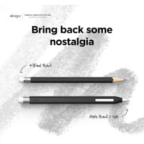 Elago Classic Pencil Case Compatible With Apple Pencil 2Nd Generation Cover Sleeve, Classic Design, Compatible With Magnetic Charging And Double Tap, Black, Eapen2 Sc Bksl