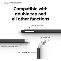 Elago Classic Pencil Case Compatible With Apple Pencil 2Nd Generation Cover Sleeve, Classic Design, Compatible With Magnetic Charging And Double Tap, Black, Eapen2 Sc Bksl