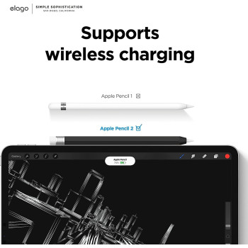 Elago Classic Pencil Case Compatible With Apple Pencil 2Nd Generation Cover Sleeve, Classic Design, Compatible With Magnetic Charging And Double Tap, Black, Eapen2 Sc Bksl