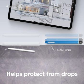 Elago Classic Pencil Case Compatible With Apple Pencil 2Nd Generation Cover Sleeve, Classic Design, Compatible With Magnetic Charging And Double Tap, Blue, Eapen2-Sc-Hbbl