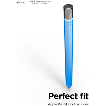 Elago Classic Pencil Case Compatible With Apple Pencil 2Nd Generation Cover Sleeve, Classic Design, Compatible With Magnetic Charging And Double Tap, Blue, Eapen2-Sc-Hbbl
