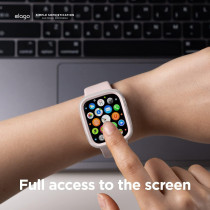 Elago Duo Case Compatible With Apple Watch 9/8/7/6/5/4/Se, Compatible With Iwatch 41Mm, Full Protection, Full Access To Screen, Two Pcs Included, Pink/Clear, Eaw41Duo-Trlpk