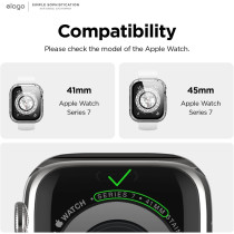 Elago Compatible With Apple Watch Series 9, 8, 7 Screen Protector, Clear Shield, Compatible With Iwatch 45Mm/41Mm, Full Protection, Full Access, Charge Directly, Clear, Eaw7-41Cl-Cl