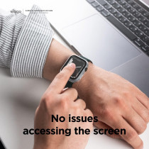 Elago Compatible With Apple Watch Series 9, 8, 7 Screen Protector, Clear Shield, Compatible With Iwatch 45Mm/41Mm, Full Protection, Full Access, Charge Directly, Clear, Eaw7-41Cl-Cl