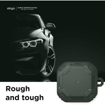 Elago Armor Case Compatible With Samsung Galaxy Buds Fe 2023/Galaxy Buds 2 Pro 2022/Galaxy Buds 2 2021/Galaxy Buds Pro 2021/Galaxy Buds Live 2020, Dark Green, EGBUDSLIVE-AM-DGR