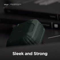 Elago Armor Case Compatible With Samsung Galaxy Buds Fe 2023/Galaxy Buds 2 Pro 2022/Galaxy Buds 2 2021/Galaxy Buds Pro 2021/Galaxy Buds Live 2020, Dark Green, EGBUDSLIVE-AM-DGR