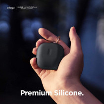 Elago Silicone Hang Case Compatible With Samsung Galaxy Buds Fe 2023/ Galaxy Buds 2 Pro 2022/ Galaxy Buds 2 2021/ Galaxy Buds Pro 2021/ Galaxy Buds Live 2020, Black, Egbudslive-Bk