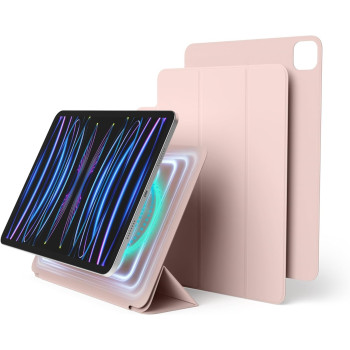 Elago Case For Ipad Pro 11 Inch 4Th, 3Rd, 2Nd Generation, Ipad Case With Magnetic Attachment To Metal Materials, Compatible With Apple Ipad Pencil And Elagos Pencil Case, Sand Pink. Epadp11-3-Mflo