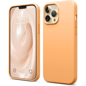 Elago Compatible With Iphone 13 Pro Max Case, Liquid Silicone Case, Full Body Screen Camera Protective Cover, Shockproof, Slim Phone Case, 6.7 Inch, Orange, Es13Sc67-Or