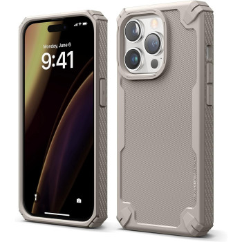 Elago Armor Compatible With Iphone 14 Pro Case 6.1 Inch, Us Military Grade Drop Protection, Heavy Duty Protective Case, Shockproof Bumper Cover, Sand, Es14Am61Pro-Sd