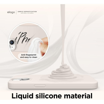 Elago Magnetic Case Compatible With Magsafe Iphone 14 Case, Magsafe Built In Magnets, Liquid Silicone Case, Shockproof, Strong Magnet, 6.1 Inch, Stone, Es14Mssc61-St