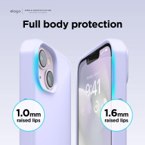 Elago Compatible With Iphone 14 Plus Case, Liquid Silicone Case, Full Body Protective Cover, Shockproof, Slim Phone Case, Anti Scratch Soft Microfiber Lining, 6.7 Inch, Purple, Es14Sc67-Pu