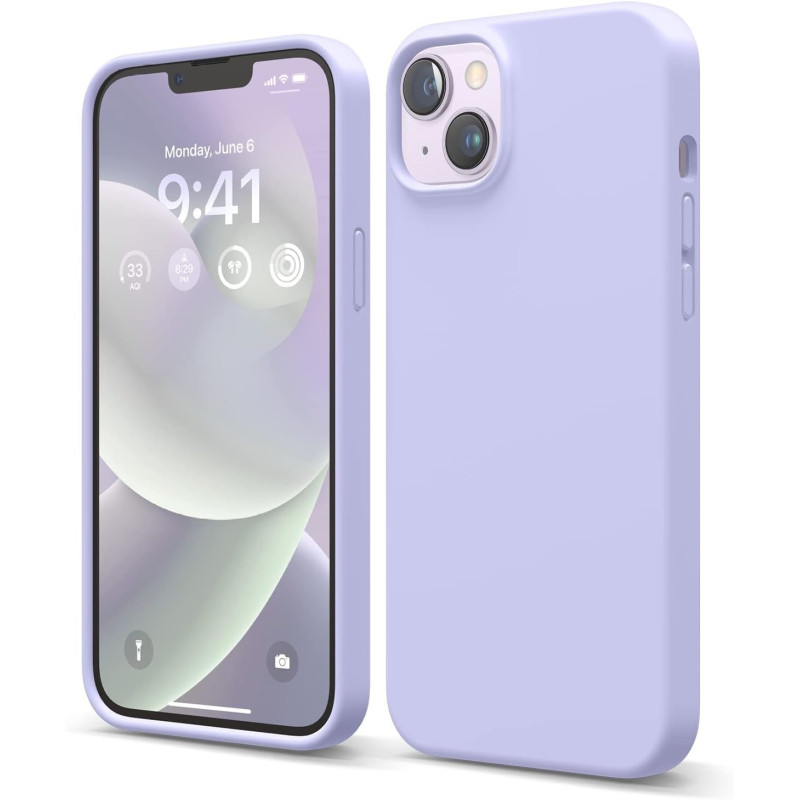 Elago Compatible With Iphone 14 Plus Case, Liquid Silicone Case, Full Body Protective Cover, Shockproof, Slim Phone Case, Anti Scratch Soft Microfiber Lining, 6.7 Inch, Purple, Es14Sc67-Pu