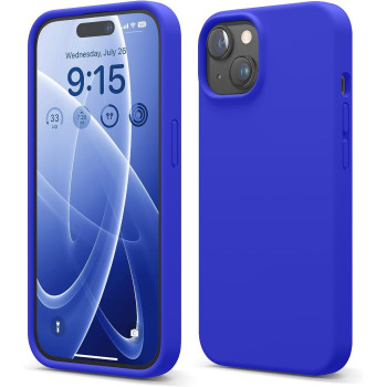 Elago Compatible With Iphone 15 Case, Liquid Silicone Case, Full Body Protective Cover, Shockproof, Slim Phone Case, 6.1 Inch, Cobalt Blue, Es15Sc61-Cbl