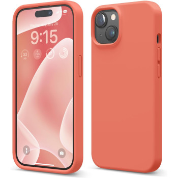 Elago Compatible With Iphone 15 Case, Liquid Silicone Case, Full Body Protective Cover, Shockproof, Slim Phone Case, 6.1 Inch, Pomelo Pink, Parent-Es15Sc61