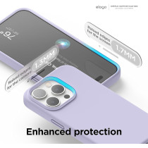 Elago Compatible With Iphone 15 Pro Max Case, Liquid Silicone Case, Full Body Protective Cover, Shockproof, Slim Phone Case, 6.7 Inch, Purple, ES15Sc67Pro-Pu