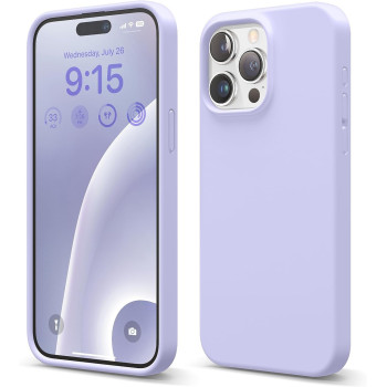 Elago Compatible With Iphone 15 Pro Max Case, Liquid Silicone Case, Full Body Protective Cover, Shockproof, Slim Phone Case, 6.7 Inch, Purple, ES15Sc67Pro-Pu