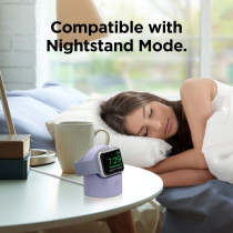 Elago W2 Charger Stand Compatible With Apple Watch Series, Ultra2/Ultra/9/8/7/6/Se/5/4/3/2/1/Se, 49Mm, 45Mm, 44Mm, 42Mm, 41Mm, 40Mm, 38Mm, Durable Silicone, Lavender Grey, Est-Wt2-Lvg