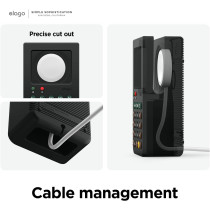 Elago W8 Charger Stand Compatible With Apple Watch Series, 9/8/7/6/5/4/3/2/1/Se, 45Mm, 44Mm, 42Mm, 41Mm, 40Mm, 38Mm, Nightstand Mode, Black, Est-Wt8-Bk