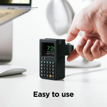 Elago W8 Charger Stand Compatible With Apple Watch Series, 9/8/7/6/5/4/3/2/1/Se, 45Mm, 44Mm, 42Mm, 41Mm, 40Mm, 38Mm, Nightstand Mode, Black, Est-Wt8-Bk