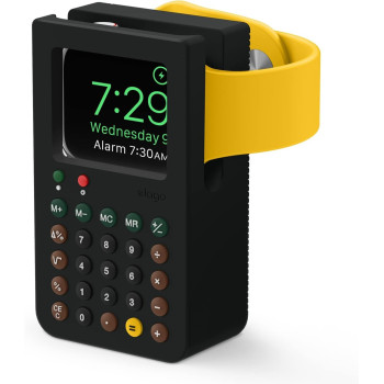 Elago W8 Charger Stand Compatible With Apple Watch Series, 9/8/7/6/5/4/3/2/1/Se, 45Mm, 44Mm, 42Mm, 41Mm, 40Mm, 38Mm, Nightstand Mode, Black, Est-Wt8-Bk