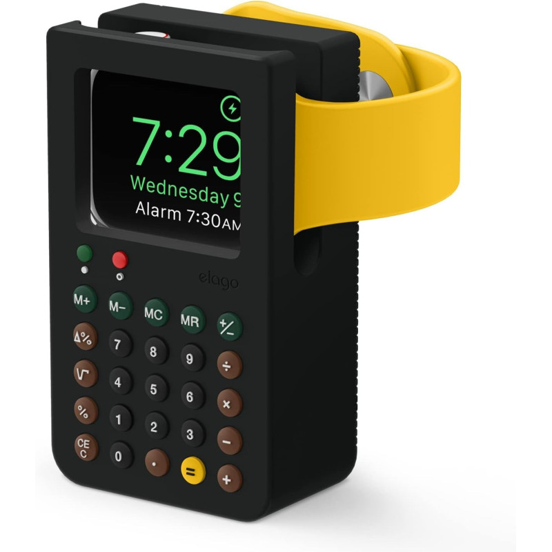 Elago W8 Charger Stand Compatible With Apple Watch Series, 9/8/7/6/5/4/3/2/1/Se, 45Mm, 44Mm, 42Mm, 41Mm, 40Mm, 38Mm, Nightstand Mode, Black, Est-Wt8-Bk