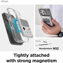 Elago W5 Magnetic Wallet Card Holder 2-Cards Compatible With MagSafe For iPhone 15, iPhone 14, iPhone 13, iPhone 12 Series-Secure Phone Wallet, Scratch And Damage Protection, Light Grey, EMSW5-POCKET-LGY