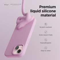 Elago Compatible With iPhone 15 Case, Liquid Silicone Case, Full Body Protective Cover, Shockproof, Slim Phone Case, Anti-Scratch Soft Microfiber Lining, 6.1 inch, Hot Pink, ES15SC61-HPK