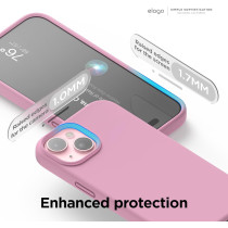 Elago Compatible With iPhone 15 Case, Liquid Silicone Case, Full Body Protective Cover, Shockproof, Slim Phone Case, Anti-Scratch Soft Microfiber Lining, 6.1 inch, Hot Pink, ES15SC61-HPK