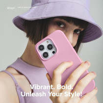 Elago Compatible With iPhone 15 Case, Liquid Silicone Case, Full Body Protective Cover, Shockproof, Slim Phone Case, Anti-Scratch Soft Microfiber Lining, 6.1 inch, Hot Pink, ES15SC61-HPK