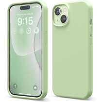 Elago Compatible With iPhone 15 Case, Liquid Silicone Case, Full Body Protective Cover, Shockproof, Slim Phone Case, Anti-Scratch Soft Microfiber Lining, 6.1 inch, Pastel Green, ES15SC61-PGR