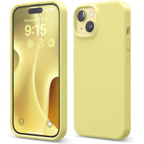 Elago Compatible With iPhone 15 Case, Liquid Silicone Case, Full Body Protective Cover, Shockproof, Slim Phone Case, Anti-Scratch Soft Microfiber Lining, 6.1 inch, Yellow, ES15SC61-YE