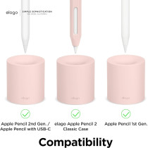 Elago Pencil Stand Compatible With Apple Pencil Pro, Apple Pencil 1st And 2nd Generation And Apple Pencil USB-C And Any Tablet Stylus With Or Without Pencil Case Or Sleeve, Lovely Pink, ‎EST-APEN-LPK