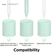 Elago Pencil Stand Compatible With Apple Pencil Pro Apple Pencil 1st And 2nd Generation And Apple Pencil USB-C And Any Tablet Stylus With Or Without Pencil Case Or Sleeve, Mint, EST-APEN-MT