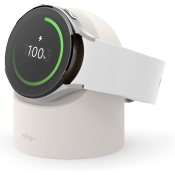 Elago GW2 Stand Compatible With Samsung Galaxy Watch 6 Series,5 Charger Stand 40, 44mm,5 Pro Charger Stand 45mm 2022-2023-Stone,Charging Cable Not Included, EST-GWT2-29-ST