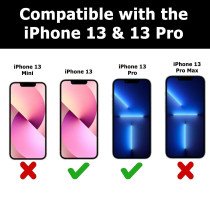 Bodyguardz Pure 2 Eye Guard Screen Protector For The iPhone 13 And iPhone 13 Pro, Premium Tempered Glass With Blue Light Filtering And PureGuard Protection, SGF3M-APH61-9HG