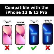 Bodyguardz Pure 2 Edge Screen Protector For iPhone 13 Pro And iPhone 13, Maximum Strength Tempered Glass With Edge To Edge Coverage, Easy Installation, Perfect Touch Sensitivity, SGGCM-APH61-9HG