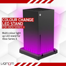Venom Multi-Colour LED Light-Up Console Stand, Xbox Series X, Black, VS2886