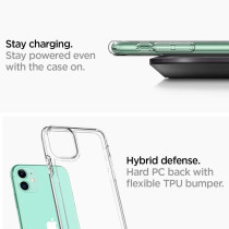 Spigen Ultra Hybrid Designed For Apple iPhone 11 Case 2019, Crystal Clear, 076CS27185