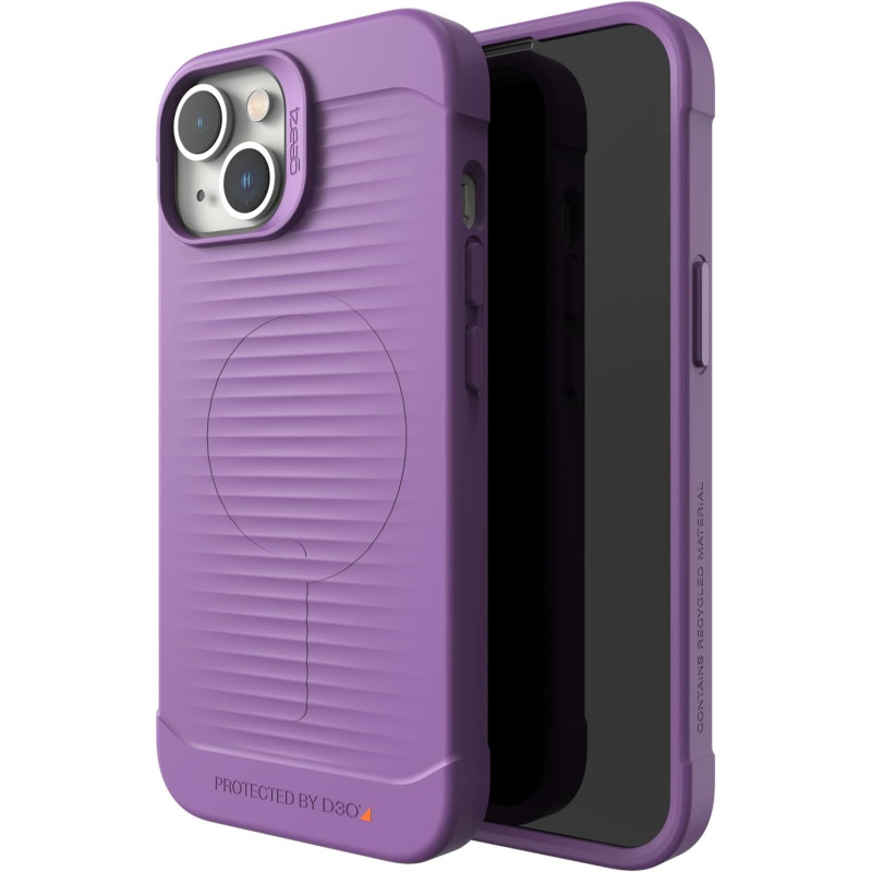 Gear4 ZAGG Havana Snap Apple iPhone 14 Plus, D30 Drop Protection Up To 10ft 3m, Wireless Charging Compatible, Reinforced Top, Bottom And Edges, Purple, 702010060