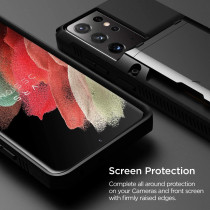 Vrs Design Damda Glide Pro Phone Case Compatible With Galaxy S21 Ultra 6.8 inch 2021, Matte Black, 909782