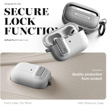 Vrs Design Modern Lock Airpods Pro Case For Apple Airpods Pro 2nd Generation And 1st Generation 2023/2022/2019, White, 912155