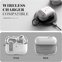 Vrs Design Modern Lock Airpods Pro Case For Apple Airpods Pro 2nd Generation And 1st Generation 2023/2022/2019, White, 912155
